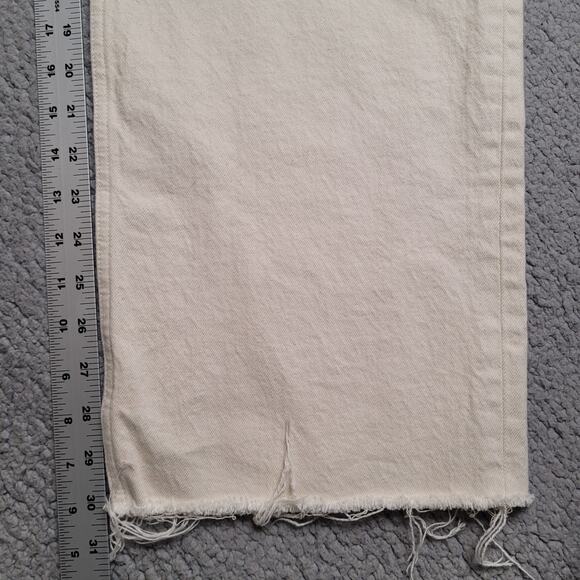 Abercrombie & Fitch Jeans 31 12 Regular Cream Denim 90s Relaxed Jean High Rise - Picture 6 of 6